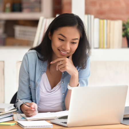 Woman studying